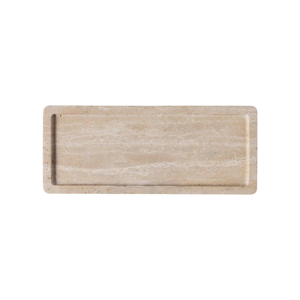 Villeroy & Boch Servierplatte Manufacture Travertine Servierplatte 255x108mm, (1-tlg), Stein, 1 Stck, Handwäsche empfohlen