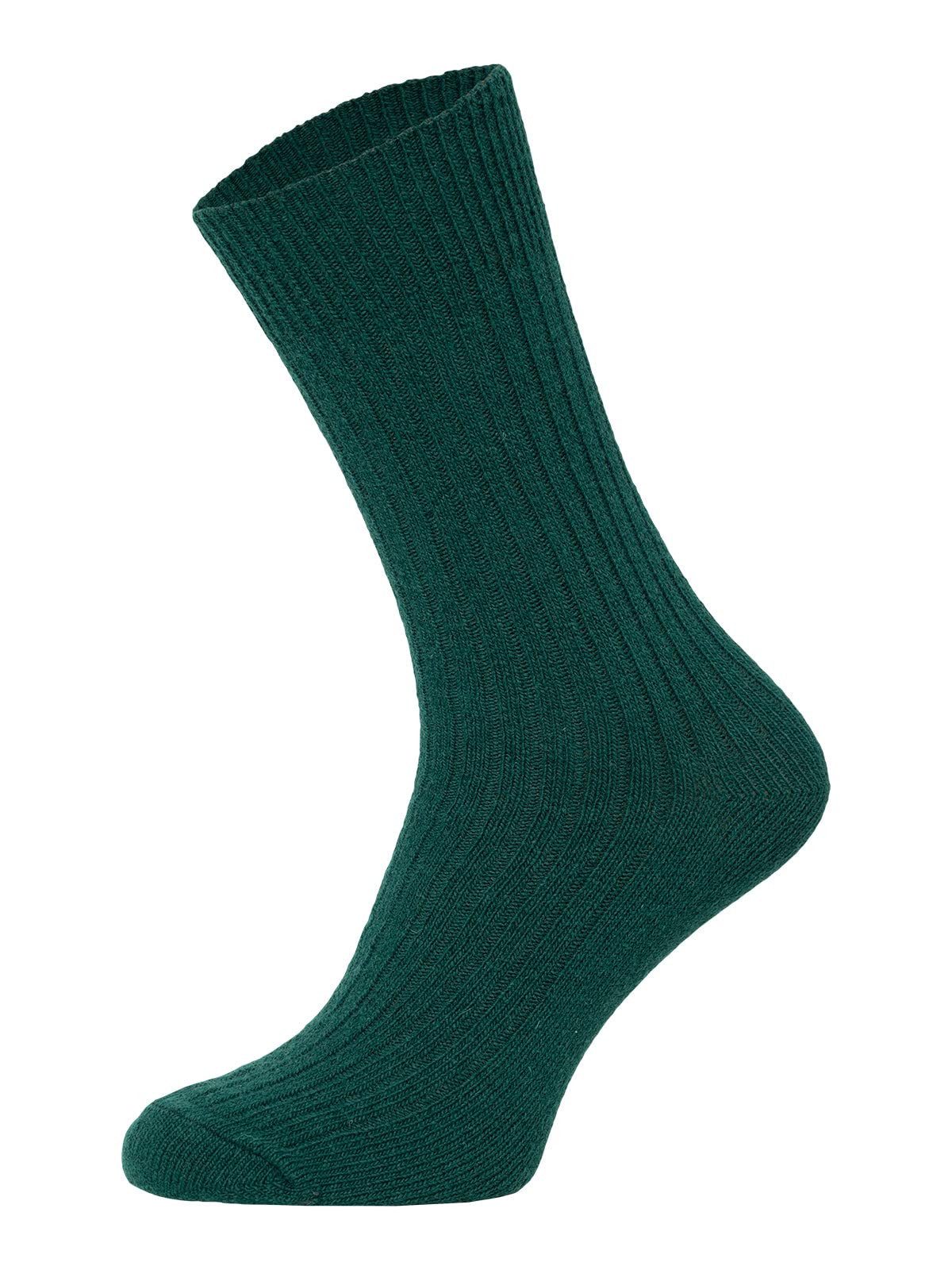 Socken 72% Wollsocken Einfarbig Ripp Druckarmer Bund