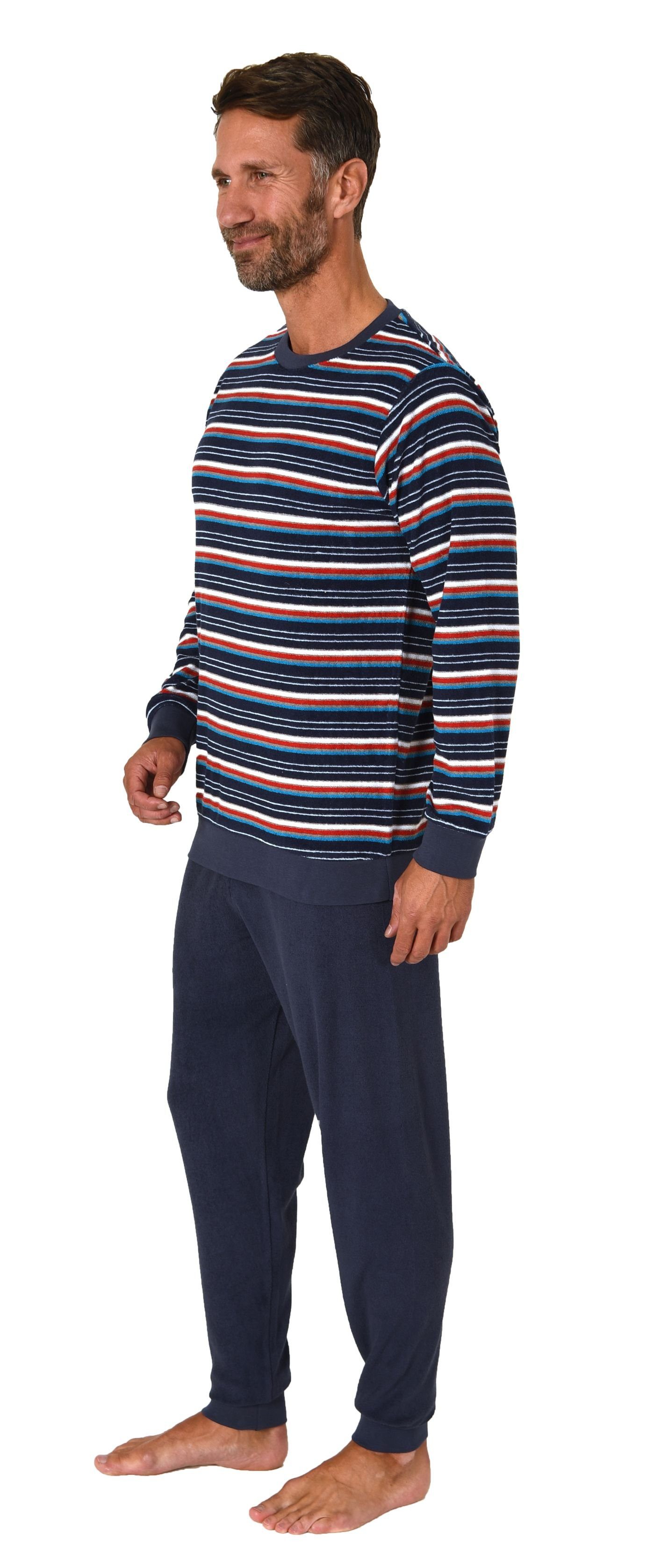 Normann Pyjama Herren langarm Frottee Schlafanzug günstig online kaufen