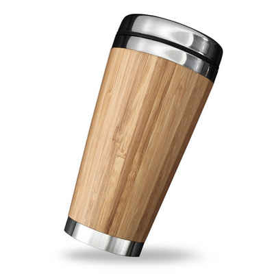 PRECORN Coffee-to-go-Becher »Kaffeebecher für unterwegs Coffee To Go Becher Thermobecher 450 ml doppelwandig aus Edelstahl«, Edelstahl
