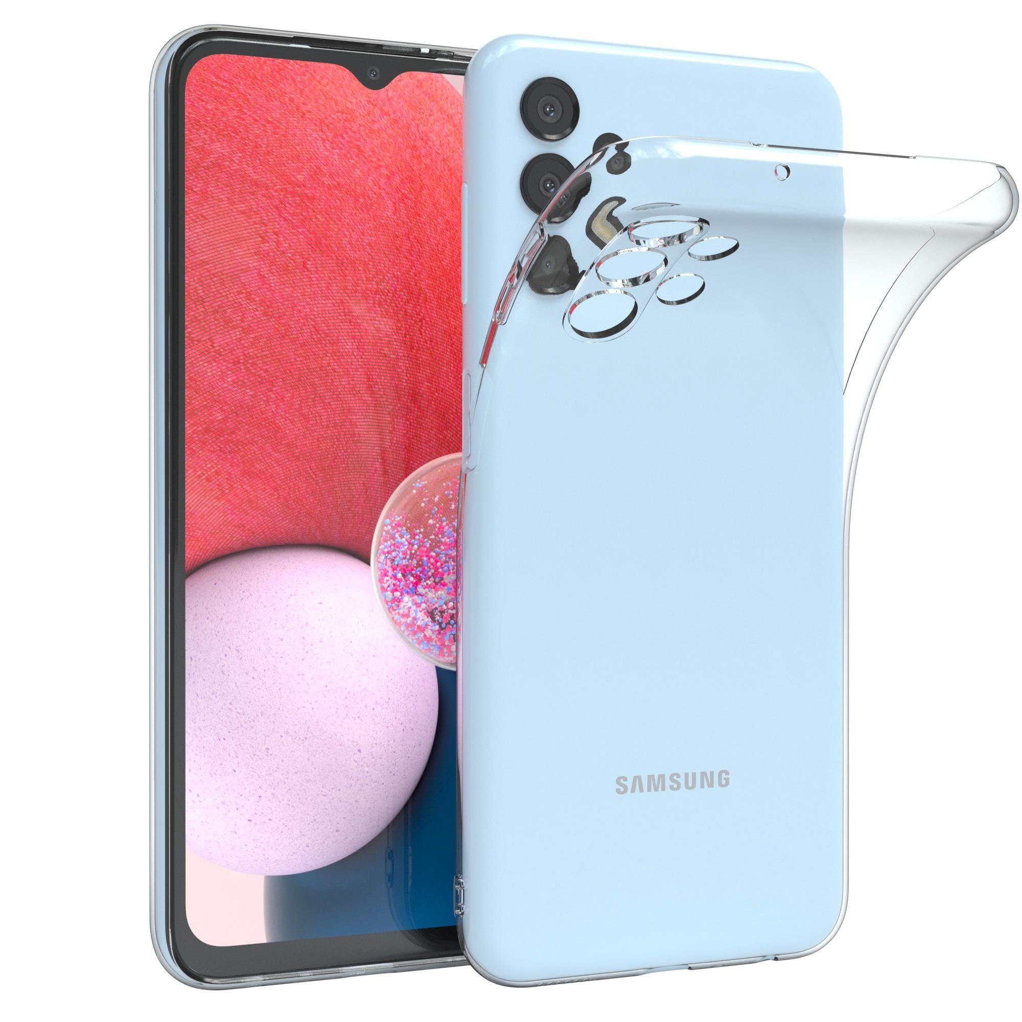 EAZY CASE Handyhülle Slimcover Clear für Samsung Galaxy A13 4G 6,6 Zoll, durchsichtige Hülle Ultra Dünn Silikon Backcover TPU Telefonhülle Klar