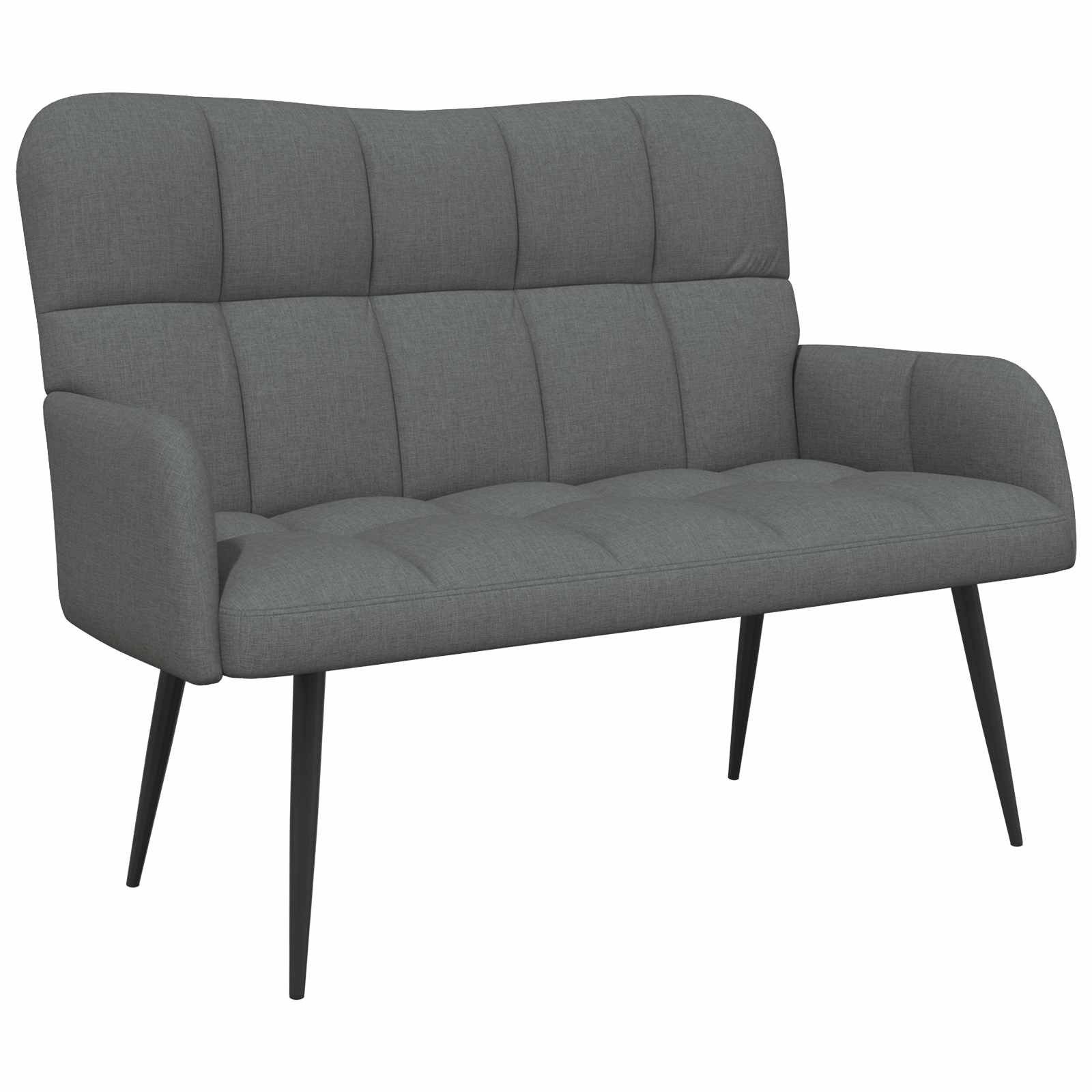 vidaXL Sofa 2-Sitzer Sofa Dunkelgrau 115 x 61 x 87 cm Stoff, 1 Teile