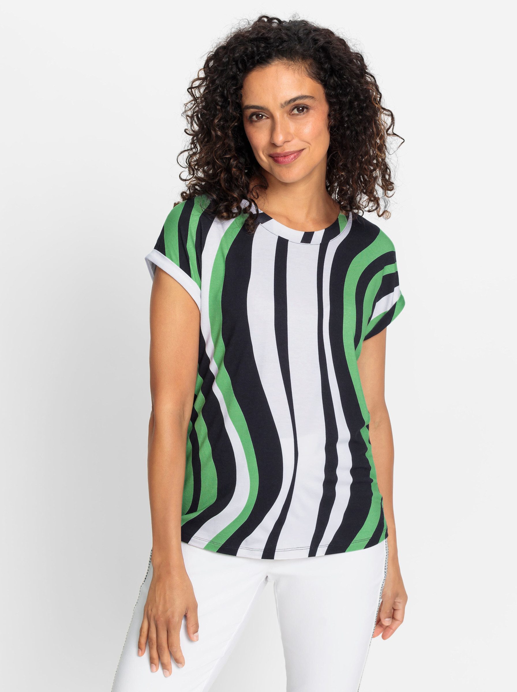 T-Shirt Streifenshirt Kurzarm