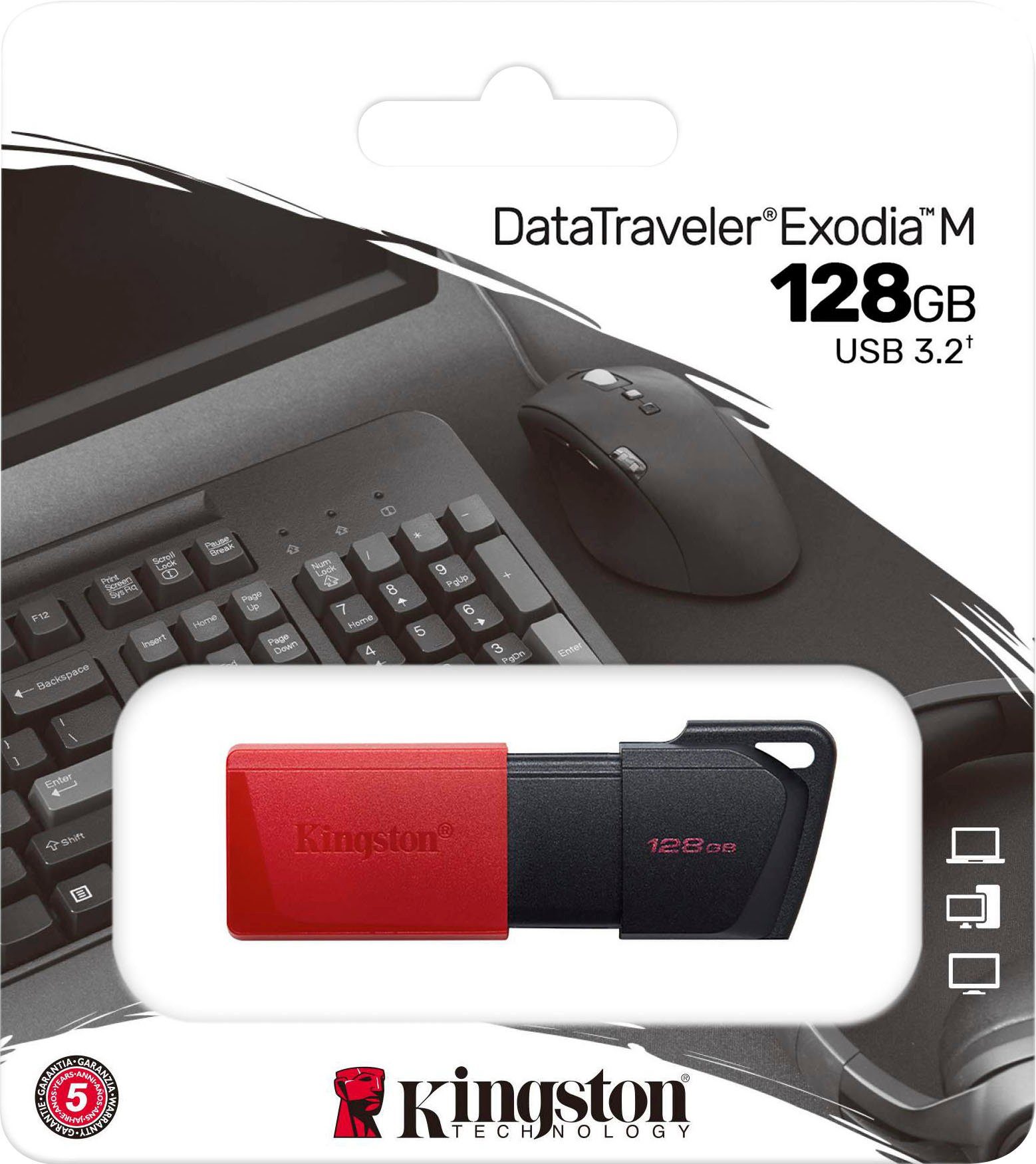 Kingston DATATRAVELER® EXODIA™ M 128GB USB-Stick (USB 3.2)