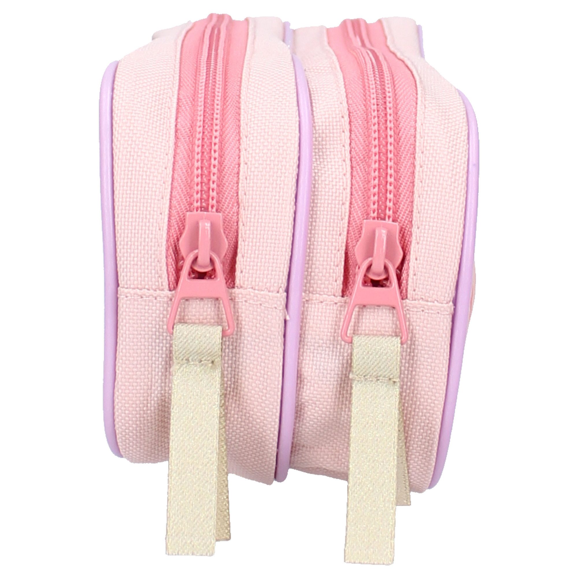Disney Frozen Federmäppchen Stiftemäppchen – Rosa Schlampermäppchen mit zwei Fächern