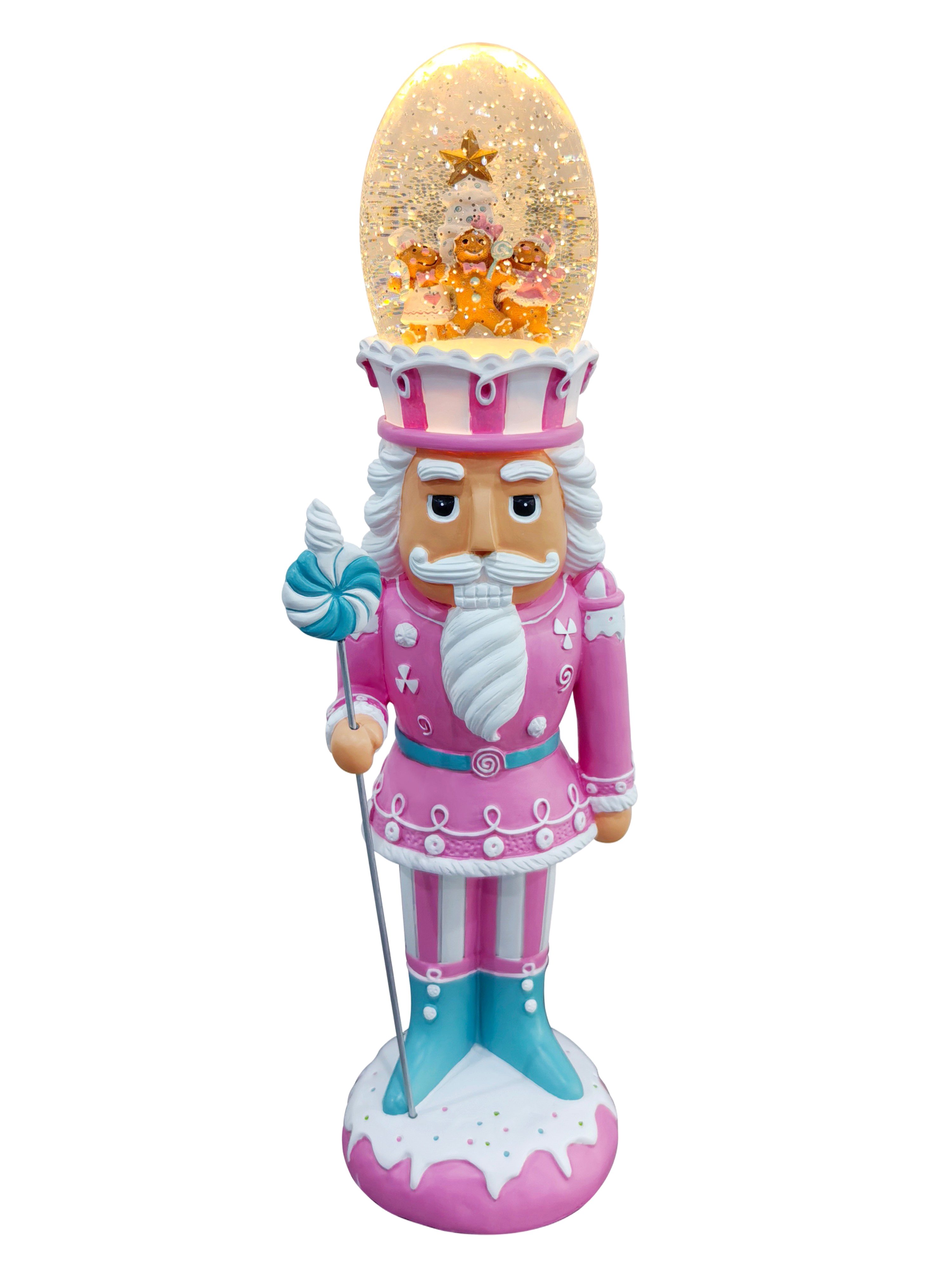Musicboxworld Spieluhr Rosa Nussknacker mit Schneekugel