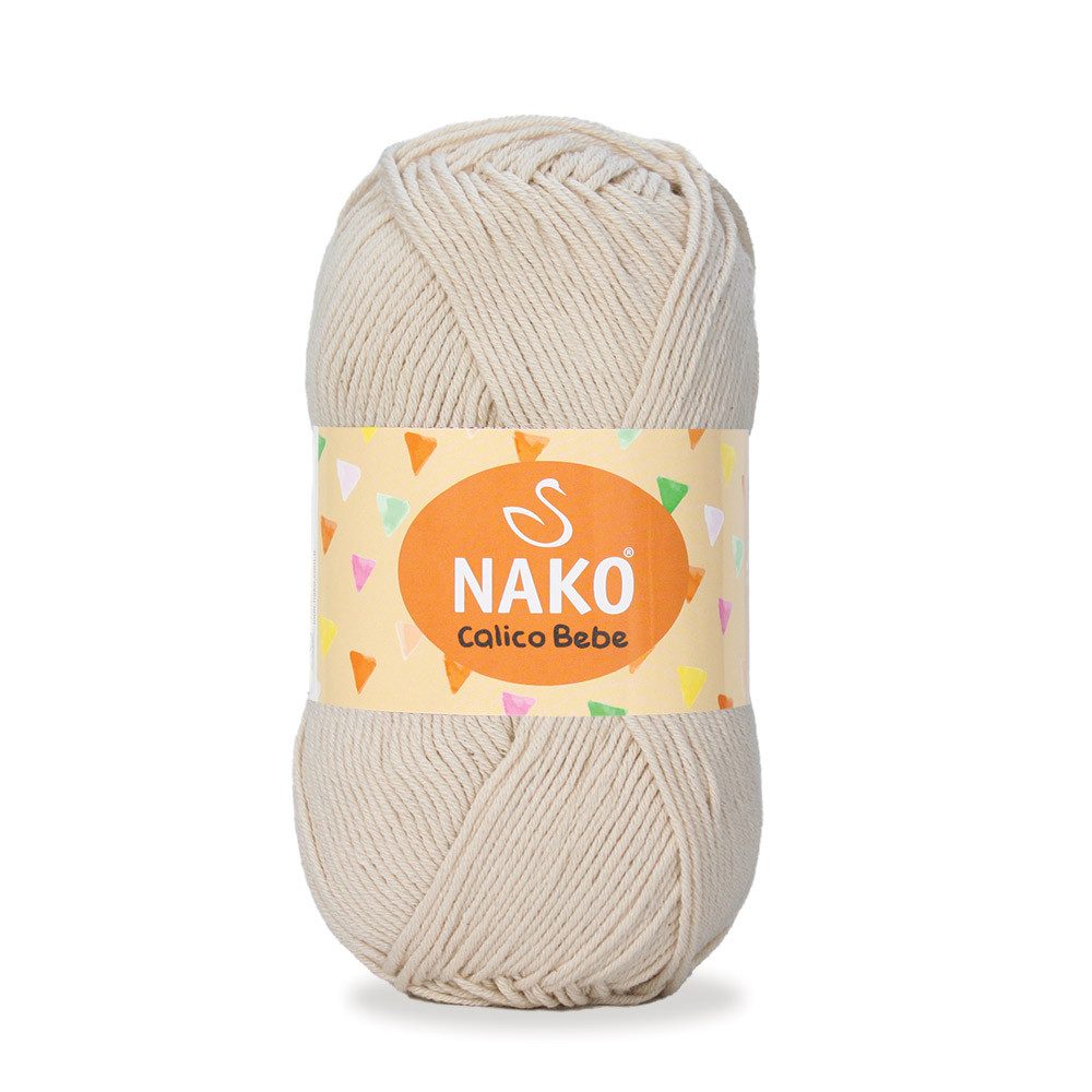 NAKO 5 x NAKO Calico Bebe Häkelwolle, 245 m, Baumwoll-Strickgarn,Häkelgarn,Babygarn
