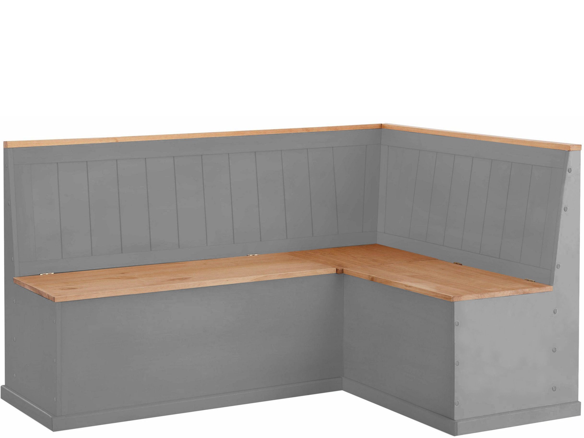 loft24 Eckbank Sage, Sitzbank aus Kiefer Massivholz im Landhausstil günstig online kaufen