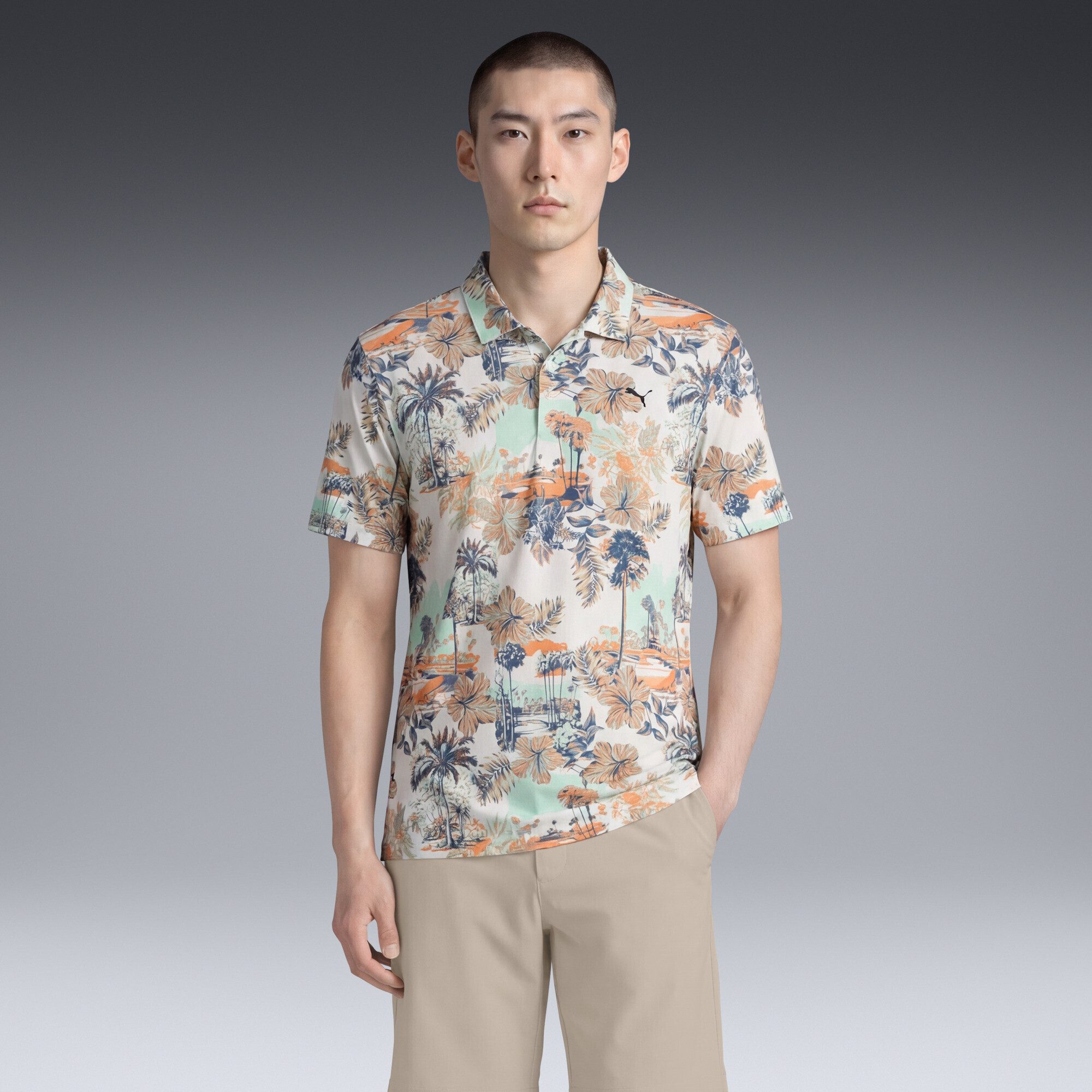 PUMA Poloshirt CLOUDSPUN Palm Golfpolo Herren