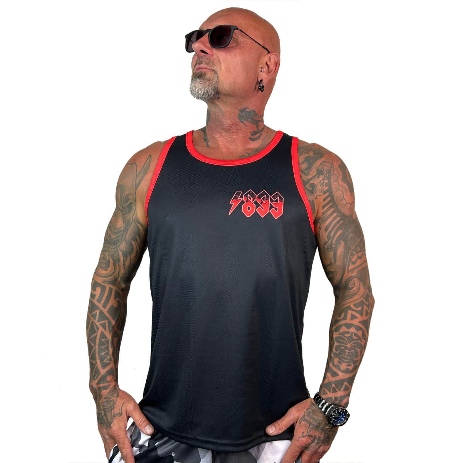 YAKUZA Muskelshirt Rockstarz aus hochwertigem Mesh-Stoff