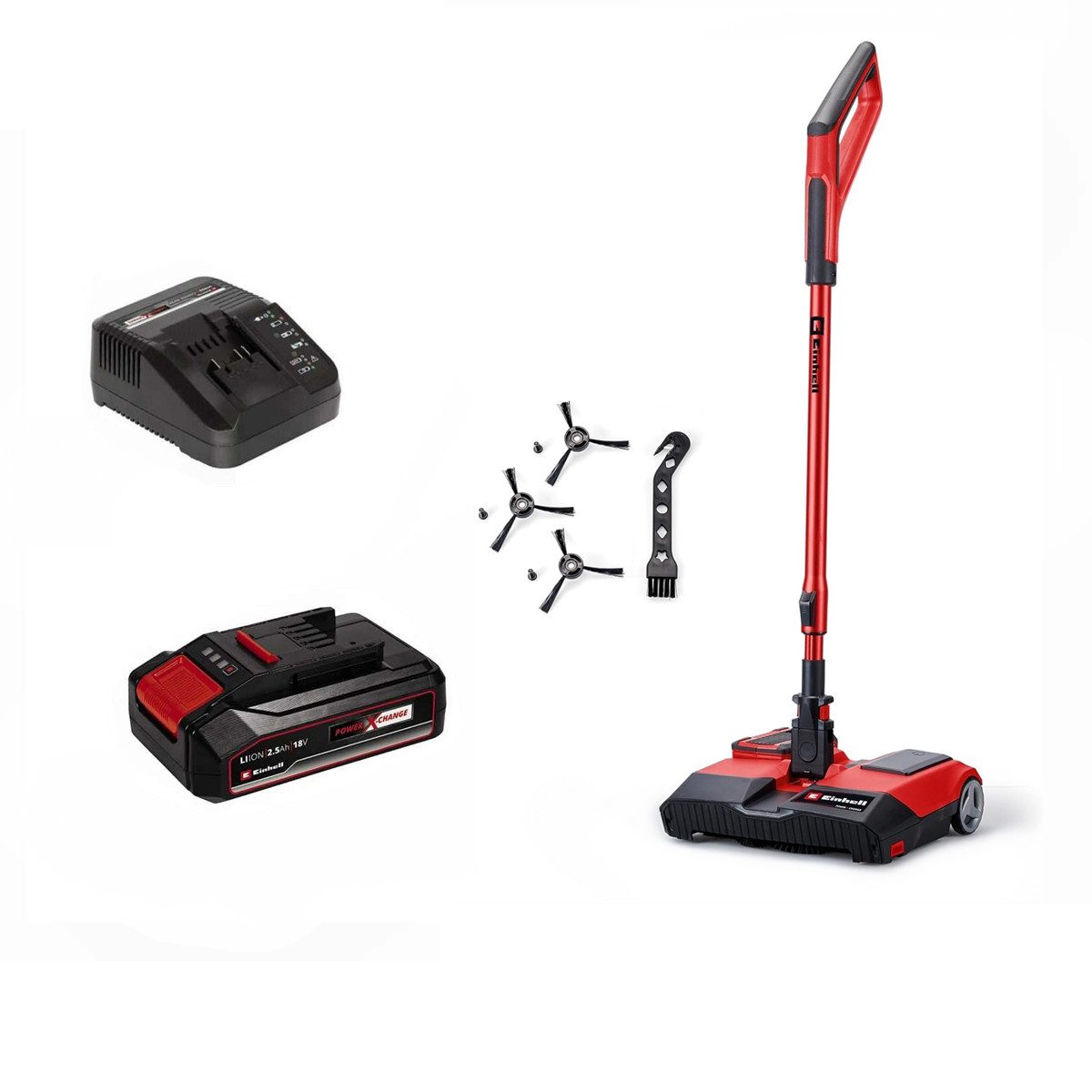 Einhell Handkehrmaschine EINHELL Akku-Besen TE-FS 18 Li mit Akku 2,5 Ah und Ladegerät