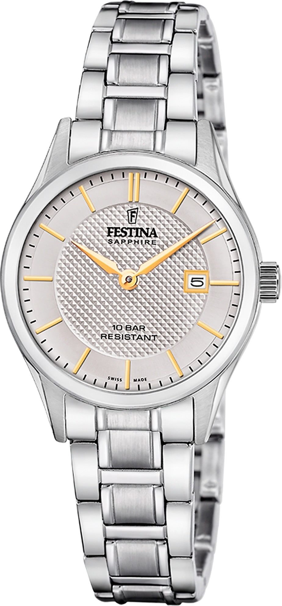 Quarzuhr Festina Damenuhr Swiss Made Armbanduhr