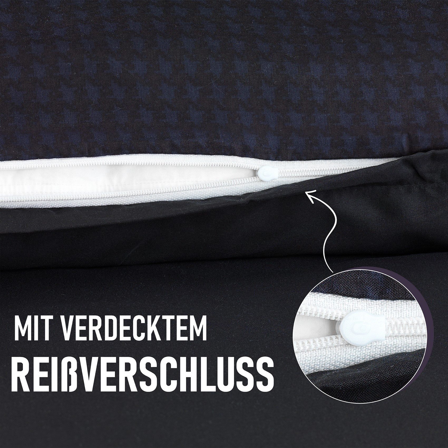 Kuscheli Partnerbettwäsche 2x 135x200 + 2x 80x80 cm atmungsaktiver Bettbezug, Partner Bettwäsche, Mikrofaser, 4 teilig, Für Allergiker geeignet, pflegeleicht, a – Bild 4 von 5