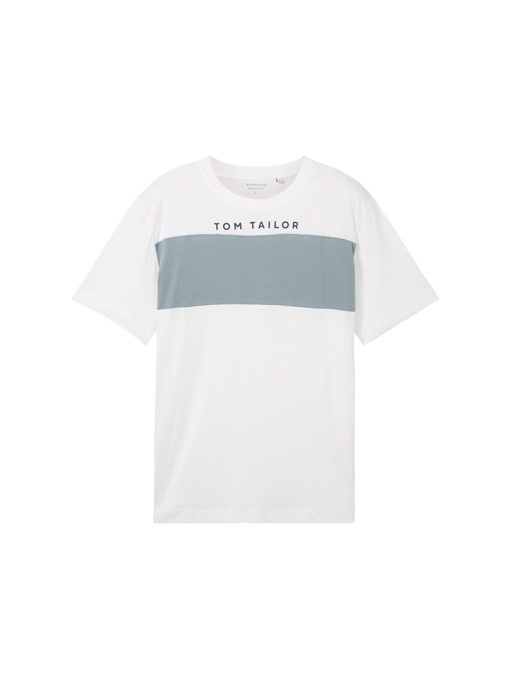 T-Shirt TAILOR Blocking T-Shirt Colour mit White TOM