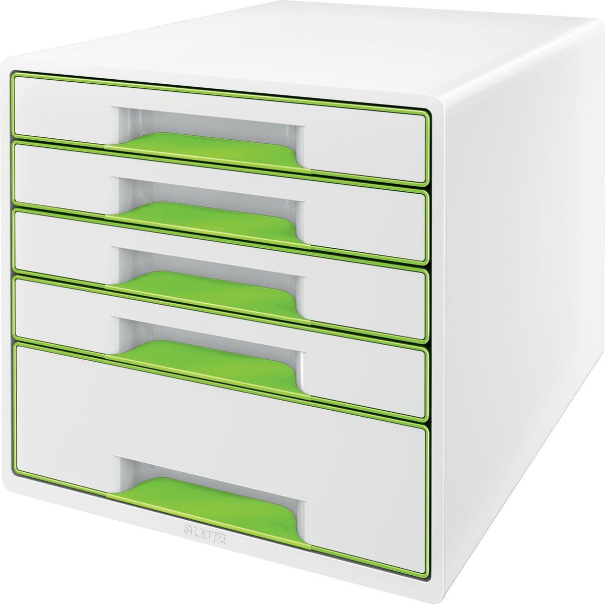 LEITZ Schubladenbox WOW Cube Ladeblock mit 5 Schubladen, (1-St), 5 Fächer, stapelbar bis 2 Stück