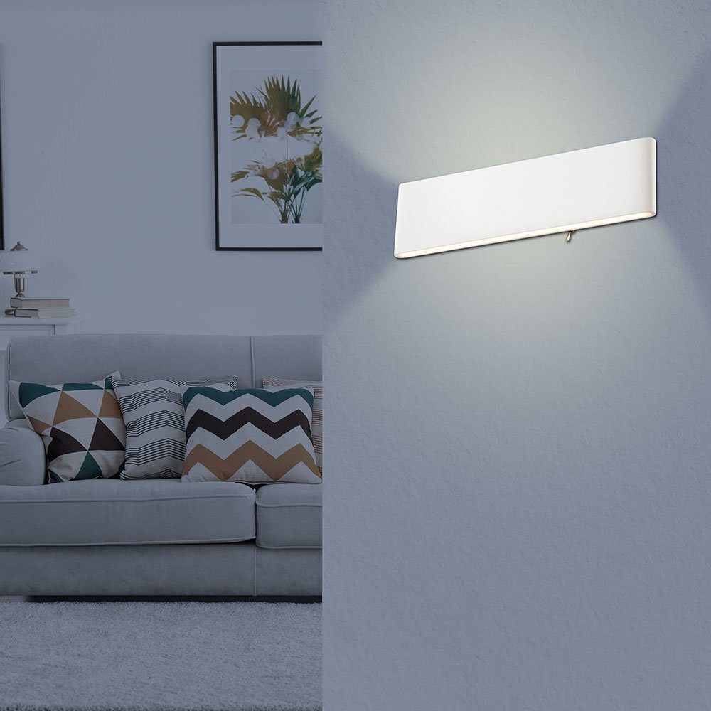 etc-shop LED Wandleuchte, Wand Leuchtmittel nicht Opal Aluminium Up Warmweiß, Beleuchtung Schalter Leuchte Lampe LED Down inklusive