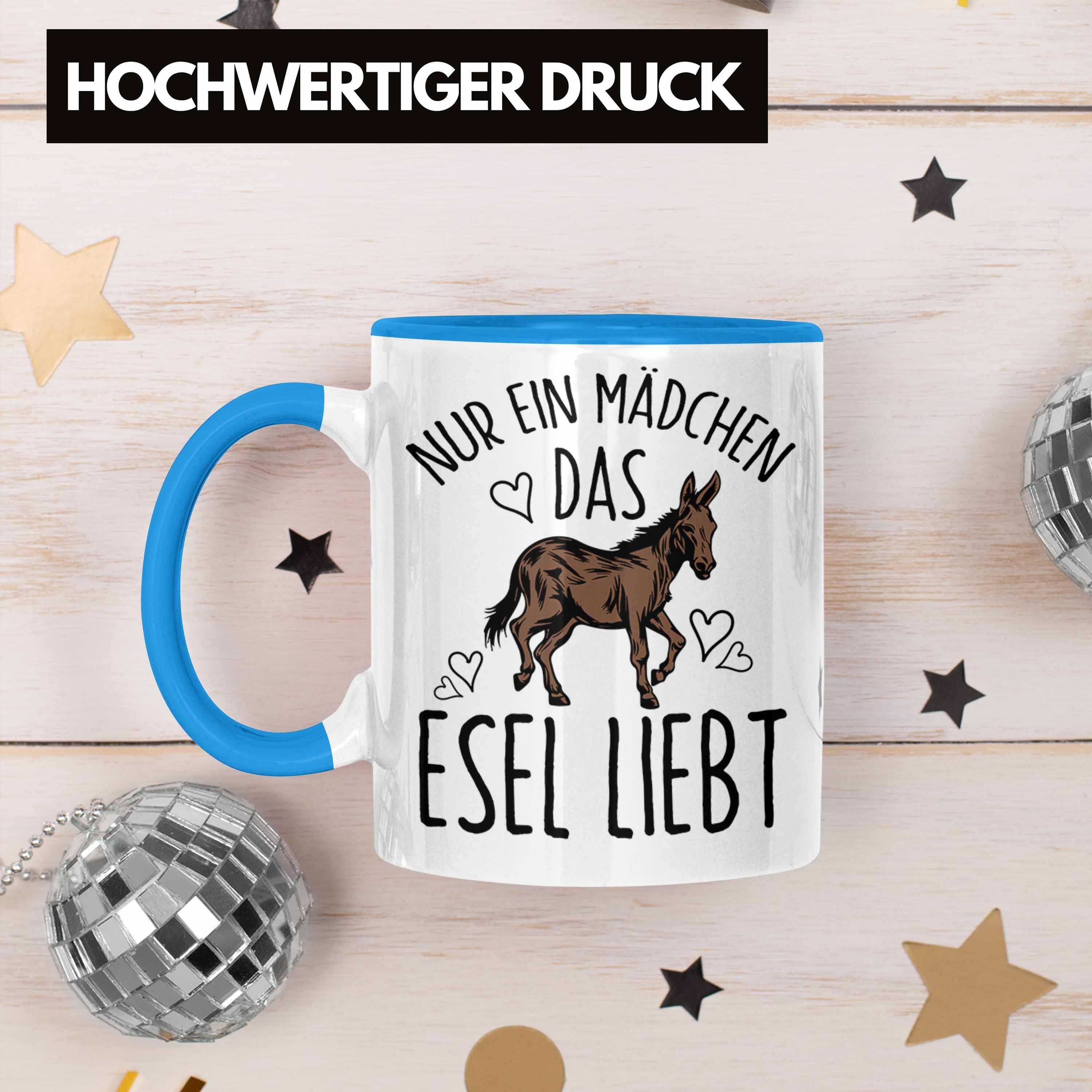 Esel-Tasse Blau Mädc Mädchen, Lustige Esel Geschenk Trendation Ein Tasse lieben für die "Nur