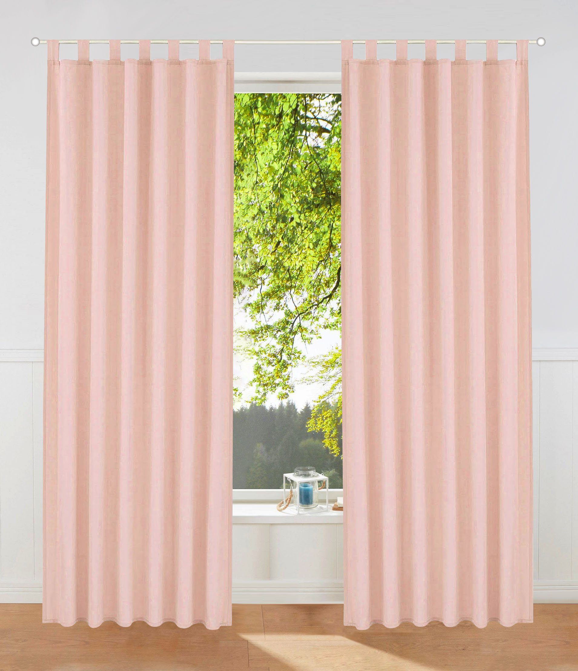 my home Vorhang Raja (2 St), Schlaufen, blickdicht, Polyester, 2er-Set, Bes günstig online kaufen