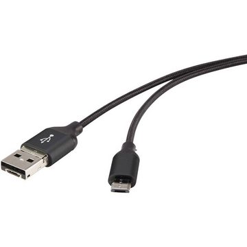 Renkforce 2-in-1 Lade-/OTG-Mirror-Kabel USB-Kabel, (1.00 cm), mit OTG-Funktion, vergoldete Steckkontakte