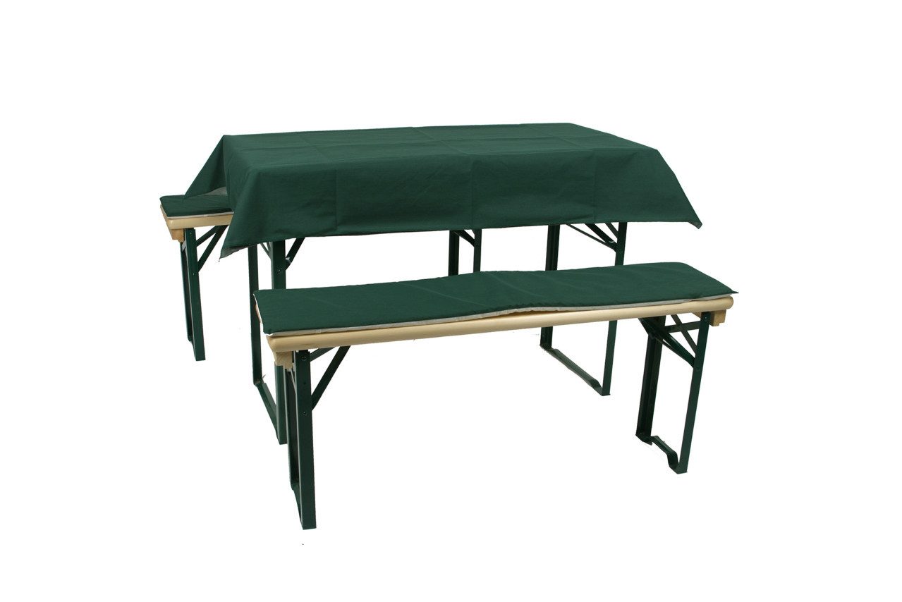 GO-DE Bankauflage GO-DE Bierzeltgarnitur-Auflagenset kurz grün, OEKO-TEX® Standard 100 Zertifikatsnummer