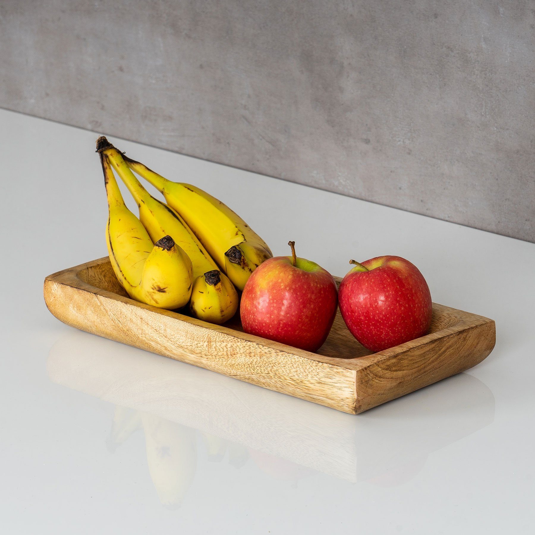 Levandeo® Dekotablett, Tablett Holzschale Mango 31x15 günstig online kaufen