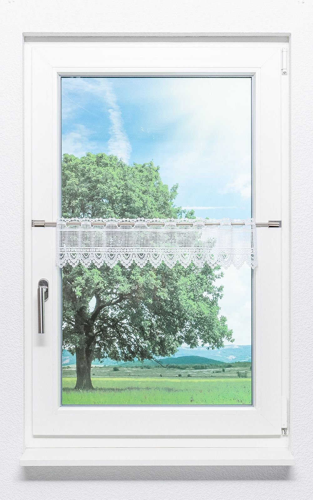 Scheibengardine Rustika, LYSEL®, (1 St), HxB transparent, 14x40cm