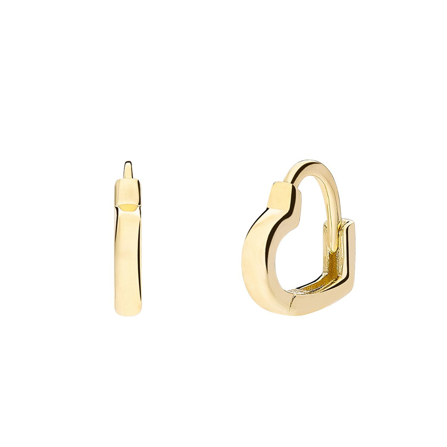 LUCARDI Paar Creolen Ohrring - 925 Silber - Gold - Kinder