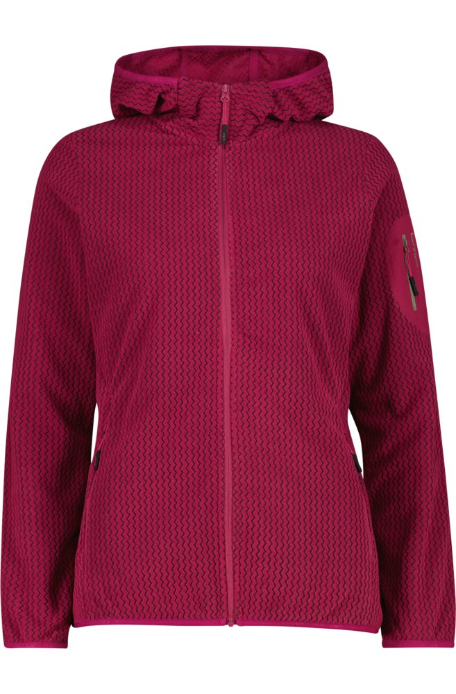 CMP Kapuzenfleecejacke WOMAN JACKET FIX HOOD mit Kapuze, auch in großen Größen