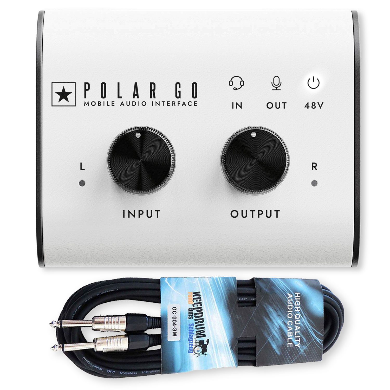 Blackstar Blackstar Audio-Interface Polar GO mobiles Interface mit Klinkenkabel Digitales Aufnahmegerät (Mobiles Audio-Interface mit Klinkenkabel)