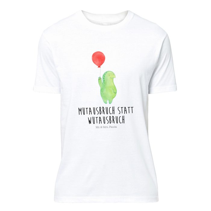 Mr. & Mrs. Panda T-Shirt Schildkröte Luftballon - Weiß - Geschenk Sprüche Lustiges T-Shirt (1-tlg)