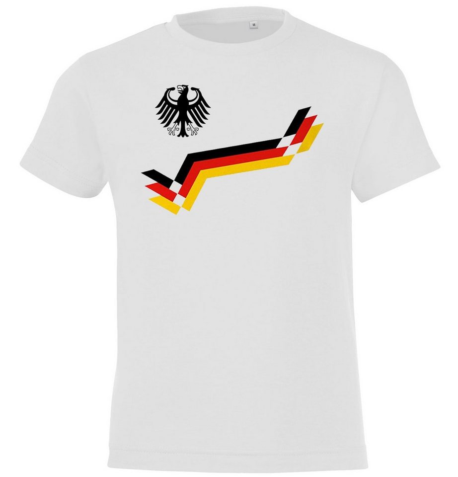 Youth Designz T-Shirt Deutschland Shirt Retro Fußball Trikot Look mit trendigem Frontprint