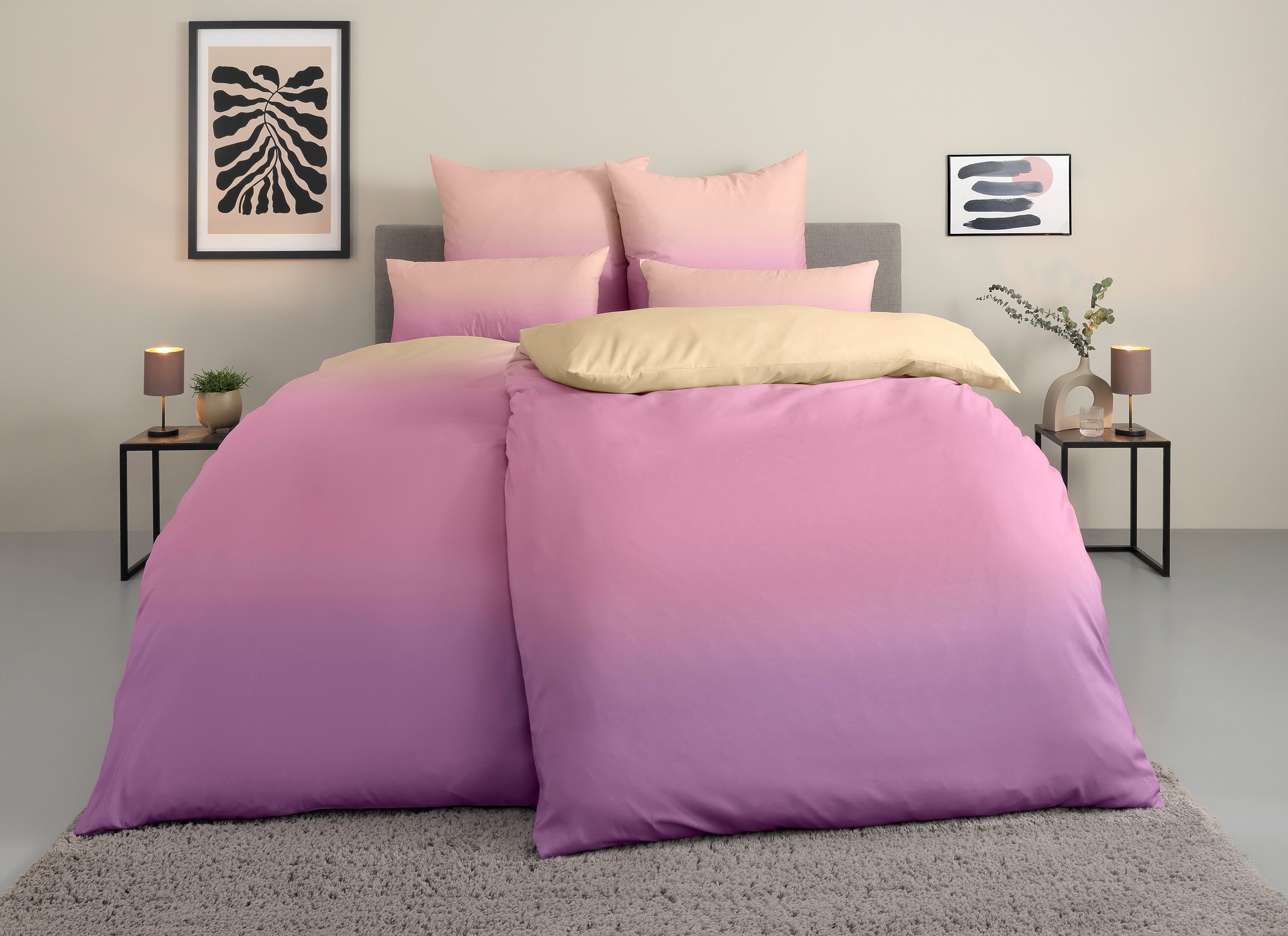 my home Bettwäsche Jareth, Microfaser, 2 günstig online kaufen