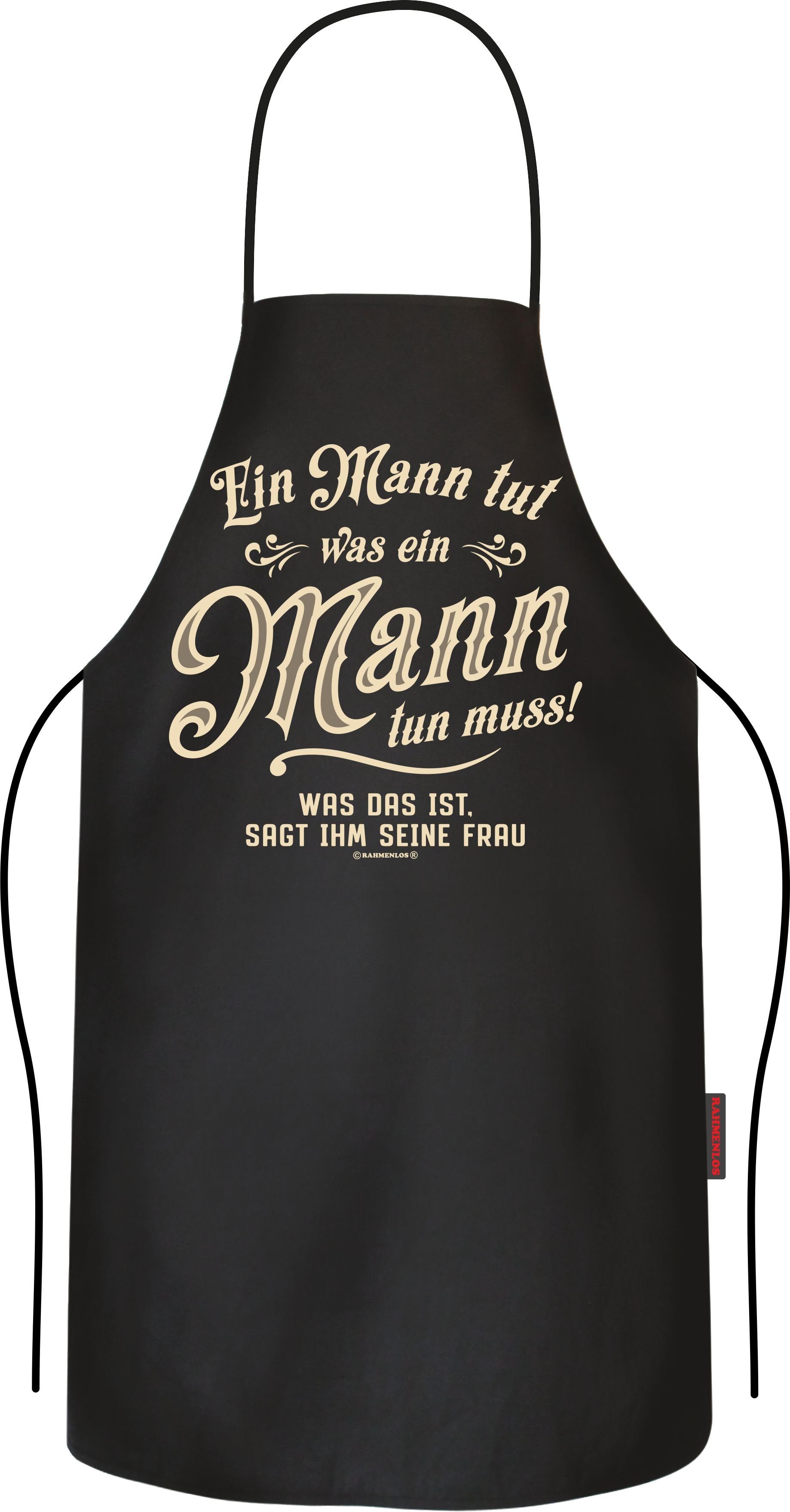 RAHMENLOS® Grillschürze Kochschürze Küchenschürze als Geschenk: Ein Mann tu günstig online kaufen