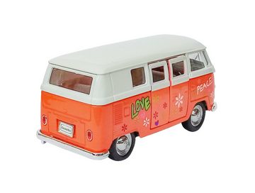 Modellauto VOLKSWAGEN Bus T1 1963 VW Metall Modell Modellauto Auto Spielzeugauto Hippie 19 (Orange)