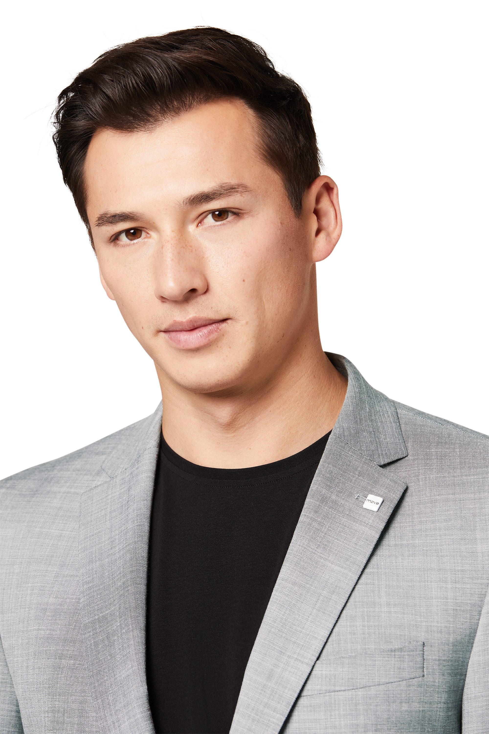 Digel Anzugsakko Allan (1-tlg., Mischgewebe) Touching Buttons, Abnehmbarer Revers-Pin