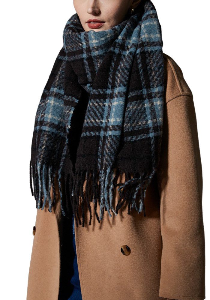 THE FASHION HOUSE Modeschal Damen Schal Winter Herbst kariert in Übergröße Deckenschal Modeschal, Karo Tartan Streifen Muster Schultertuch Halstuch oversize