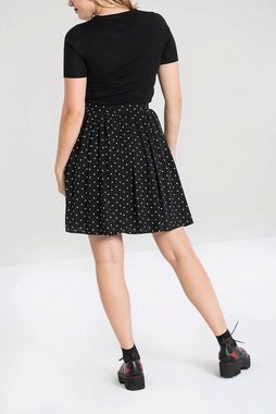 Hell Bunny A-Linien-Rock Allie Skirt Schwarz Retro Vintage Swing