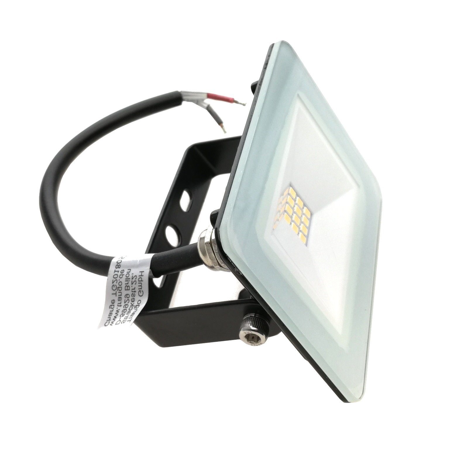 TRANGO LED Außen-Wandleuchte, 2er Pack IP65-206DC 20 Watt IP65 12/24 Volt DC - 6000K Tageslichtweiß (kaltweiss) LED Fluter - Flutlicht - Baustrahler - Camping Strahler, Arbeitslicht - Ladeflächenstrahler - Arbeitsleuchte