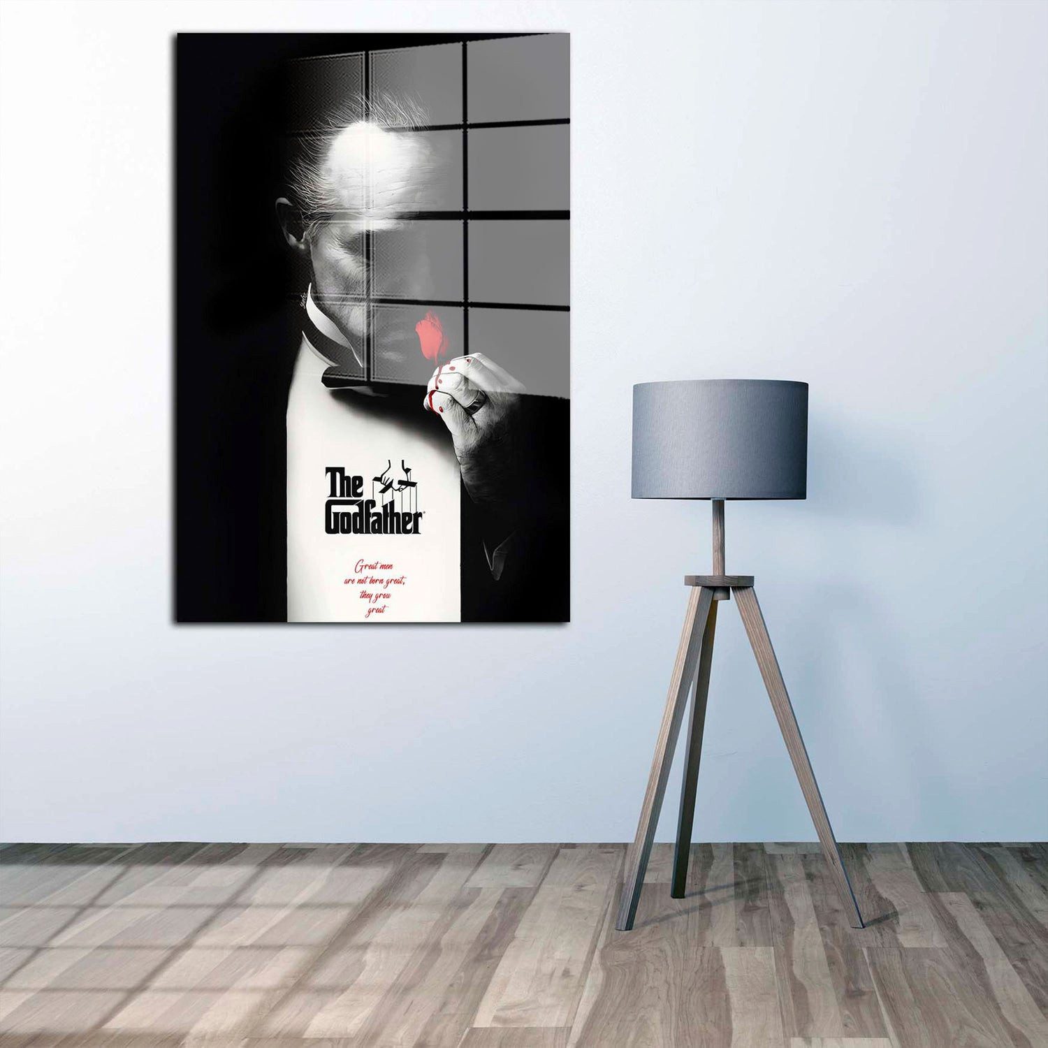 Artedinoi Acrylglasbild Godfather Mafia Black Edition Acrylglas Wandbild Bild Wanddeko Wohnzim