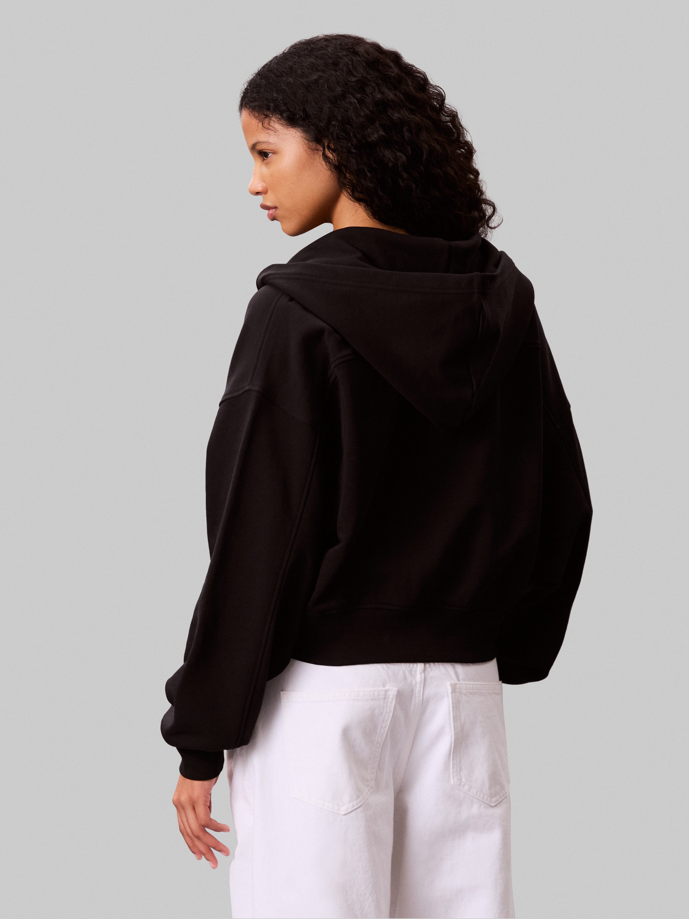 Calvin Klein Jeans Sweatjacke Oversized Fit, mit Kapuze, reine Baumwolle