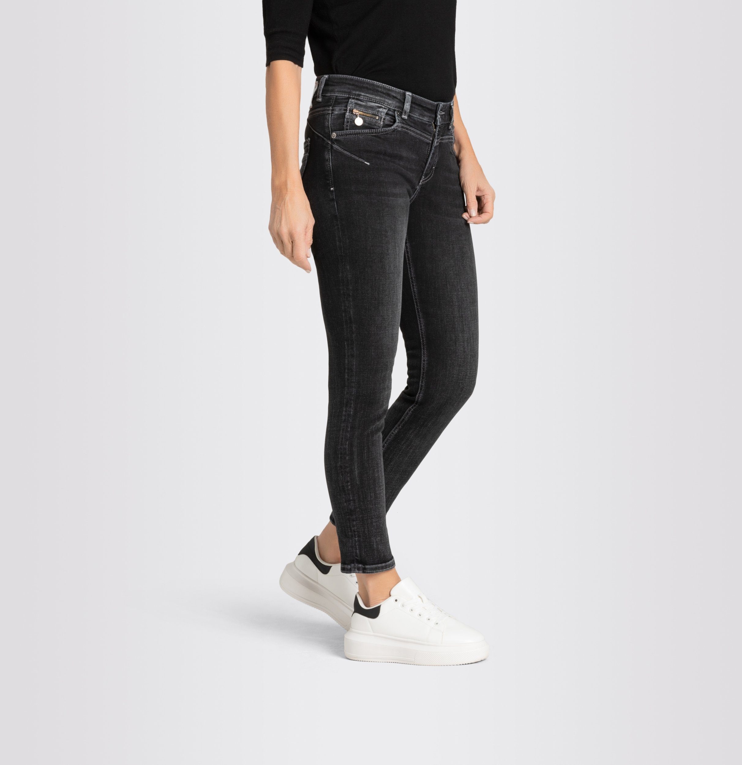 SLIM RICH D962 MAC 5-Pocket-Jeans Grau