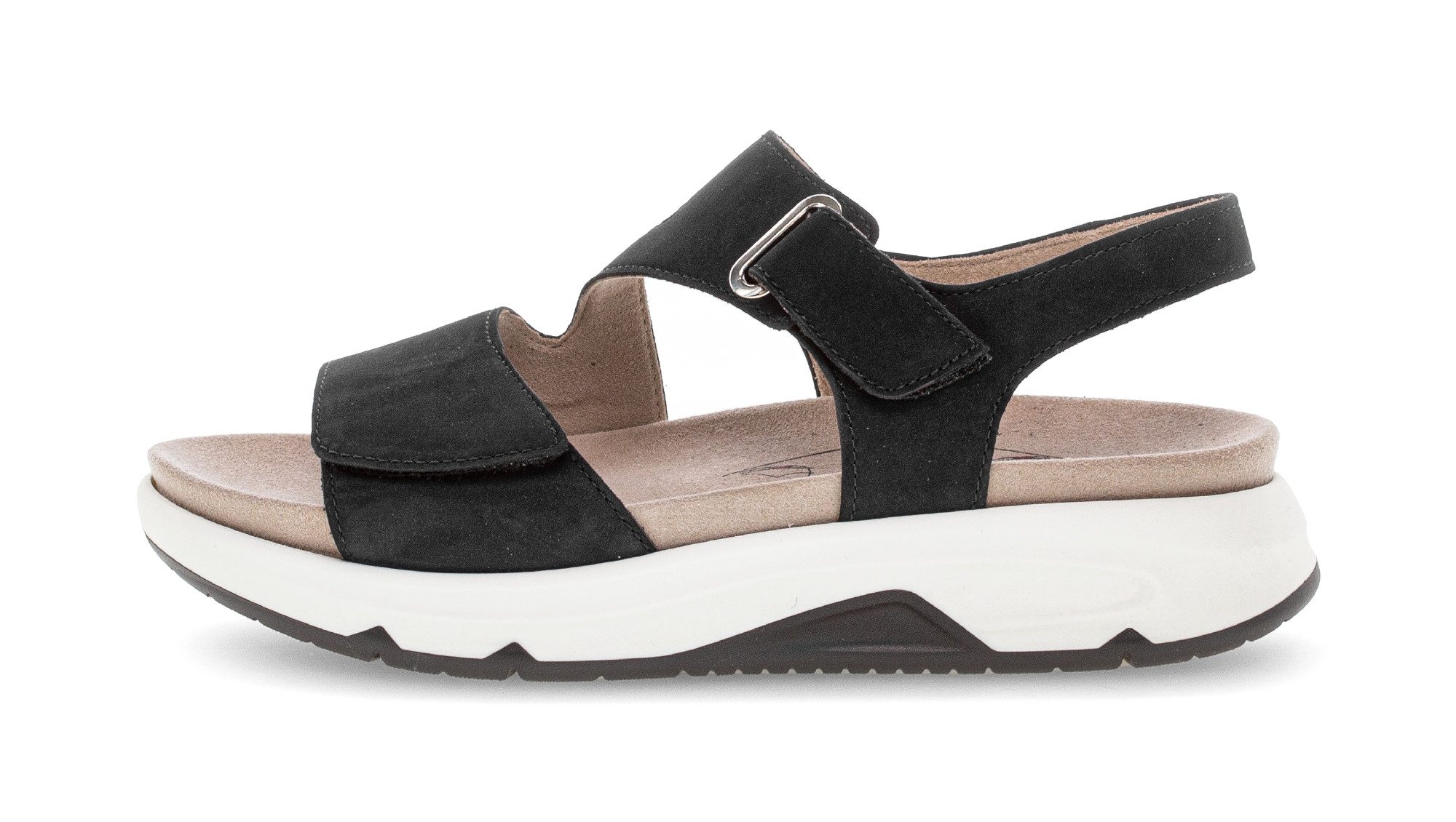 rollingsoft Sandalette Keilabsatz, Rimechensandale mit Klettverschlüssen, G-Weite