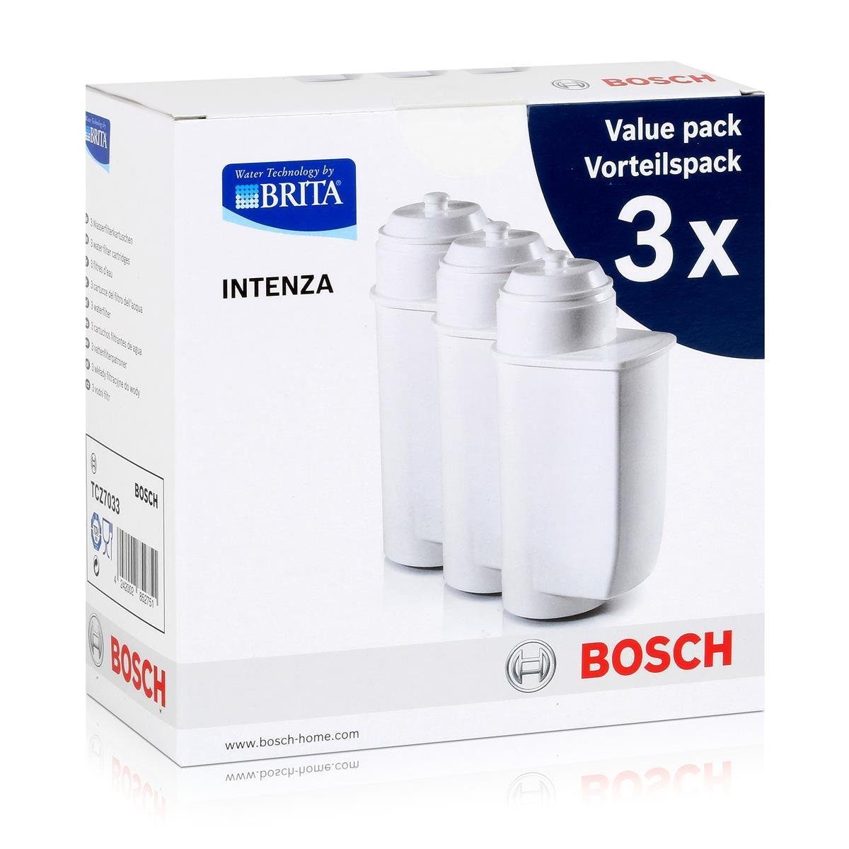BOSCH Wasserfilter Bosch Brita Intenza Wasserfilter 3x Vorteilspack - TCZ7033