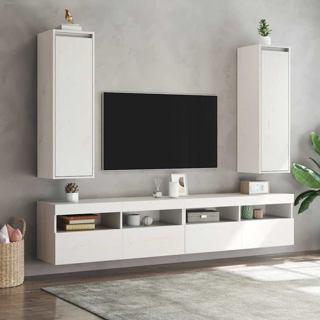 vidaXL Regal Wandschränke 2 Stk. Weiß günstig online kaufen