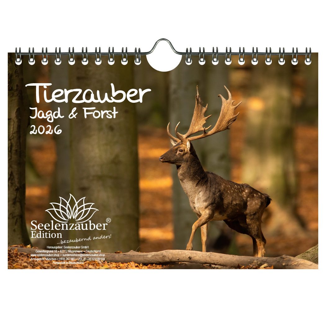 Seelenzauber Wandkalender Tierzauber Jagd & Forst DIN A5 Календари für 2026 - Seelenzauber