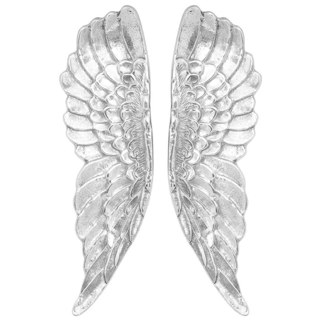 vidaXL Skulptur Flügel-Skulptur Silber 31 x 5 x 91 cm Aluminium (1 St) günstig online kaufen