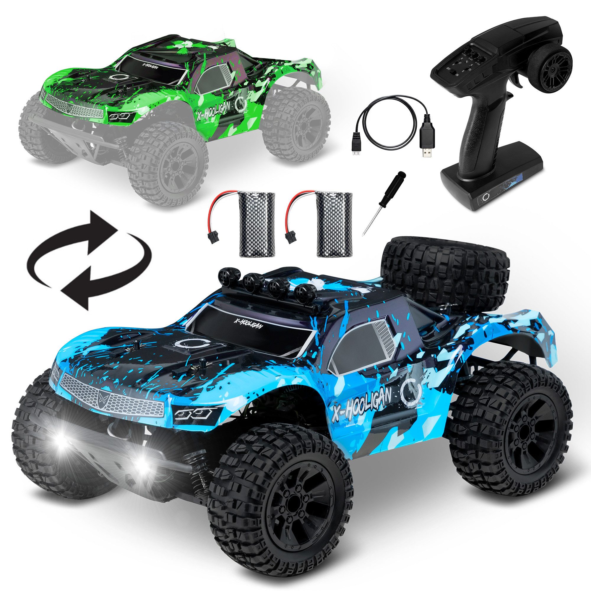 Overmax RC-Auto HOOLIGAN, 35 km/h 4x4 Antrieb 40 Minuten 100 Meter Reichweite