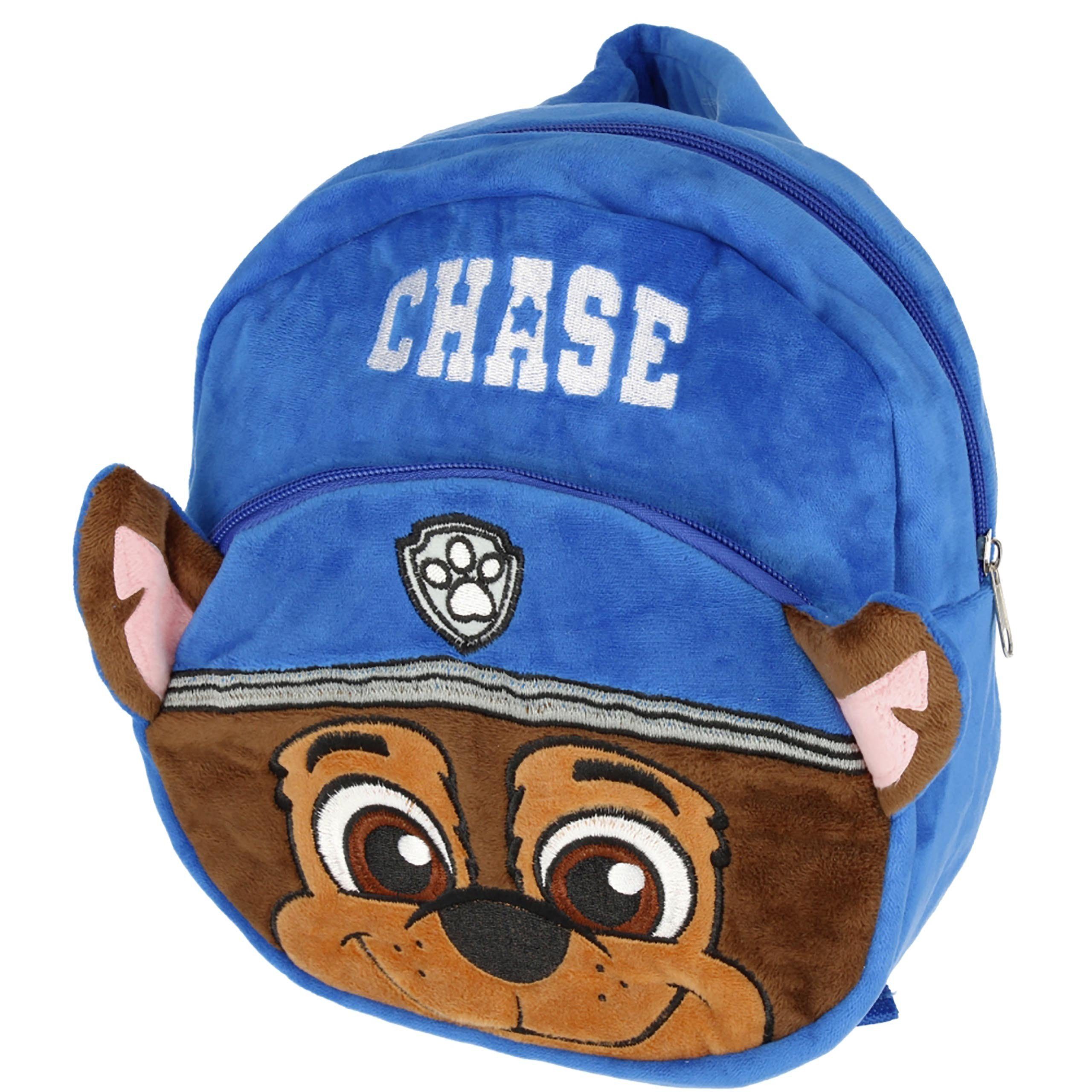 PAW PATROL Vorschulranzen Paw Patrol CHASE Jungen Vorschulrucksack aus Plüsch 31x27x12cm