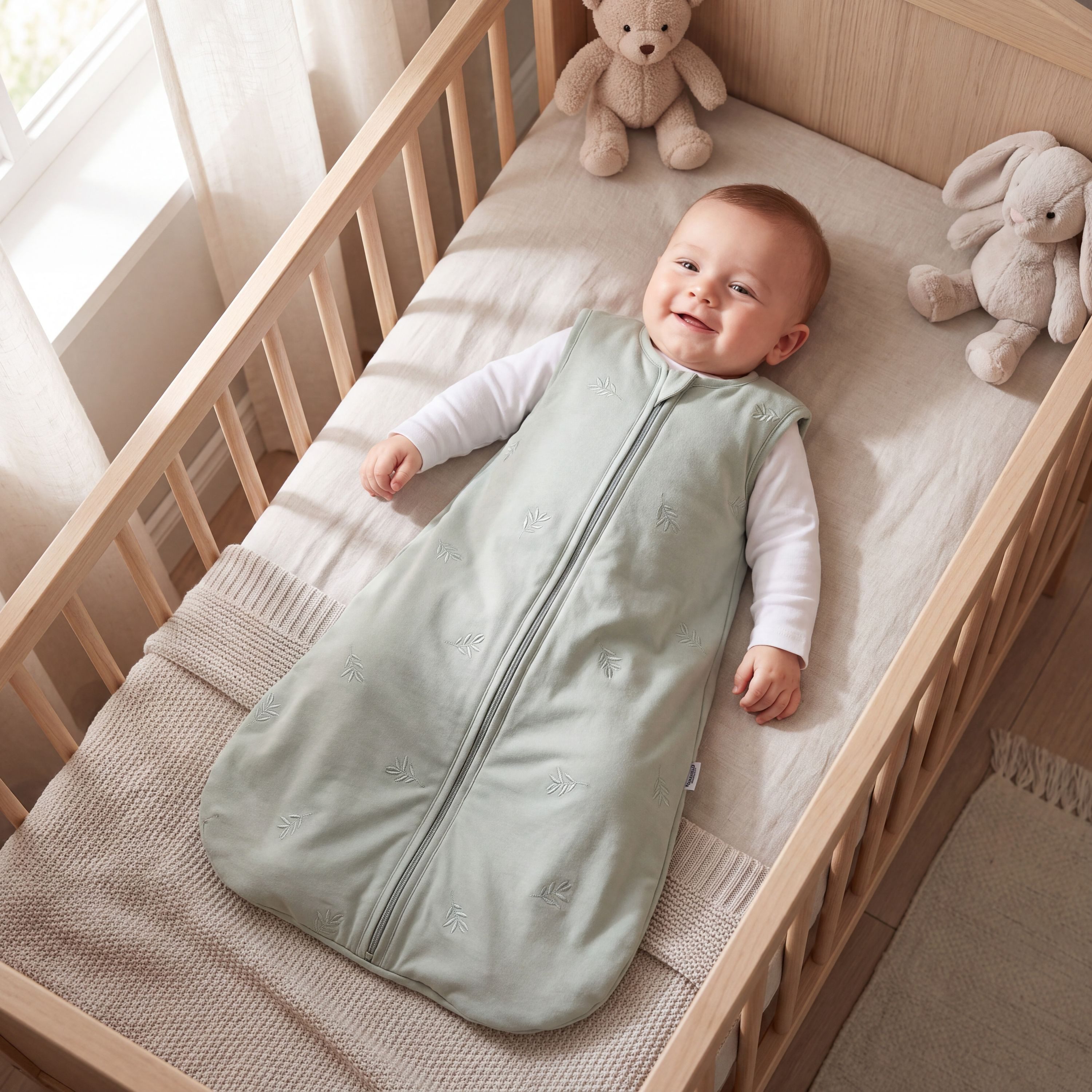 TupTam Babyschlafsack Kugelschlafsack ohne Ärmel 2.5 TOG Ganzjahr – Bild 3 von 5