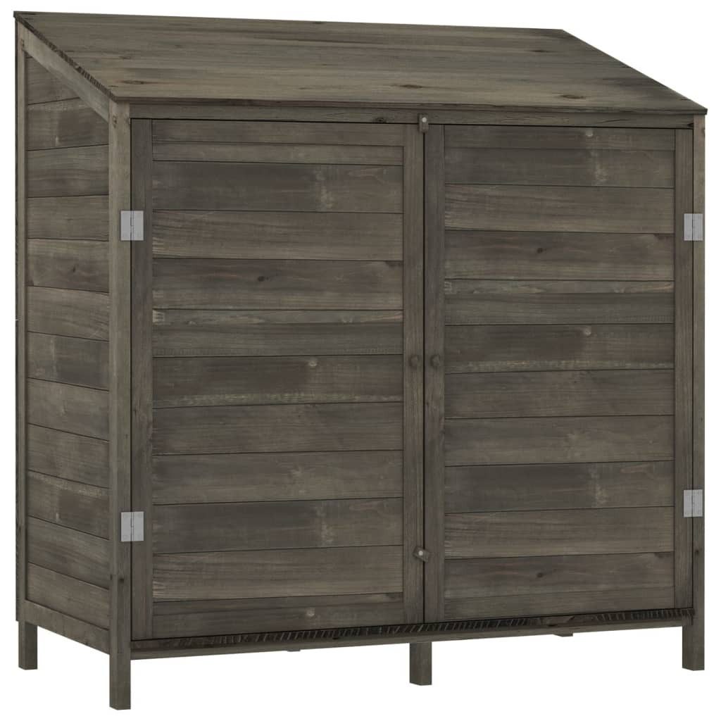 vidaXL Garten-Geräteschrank 102 x 52 x 112 cm Gerätehaus Anthrazit 102x52x112 cm Massivholz Tanne